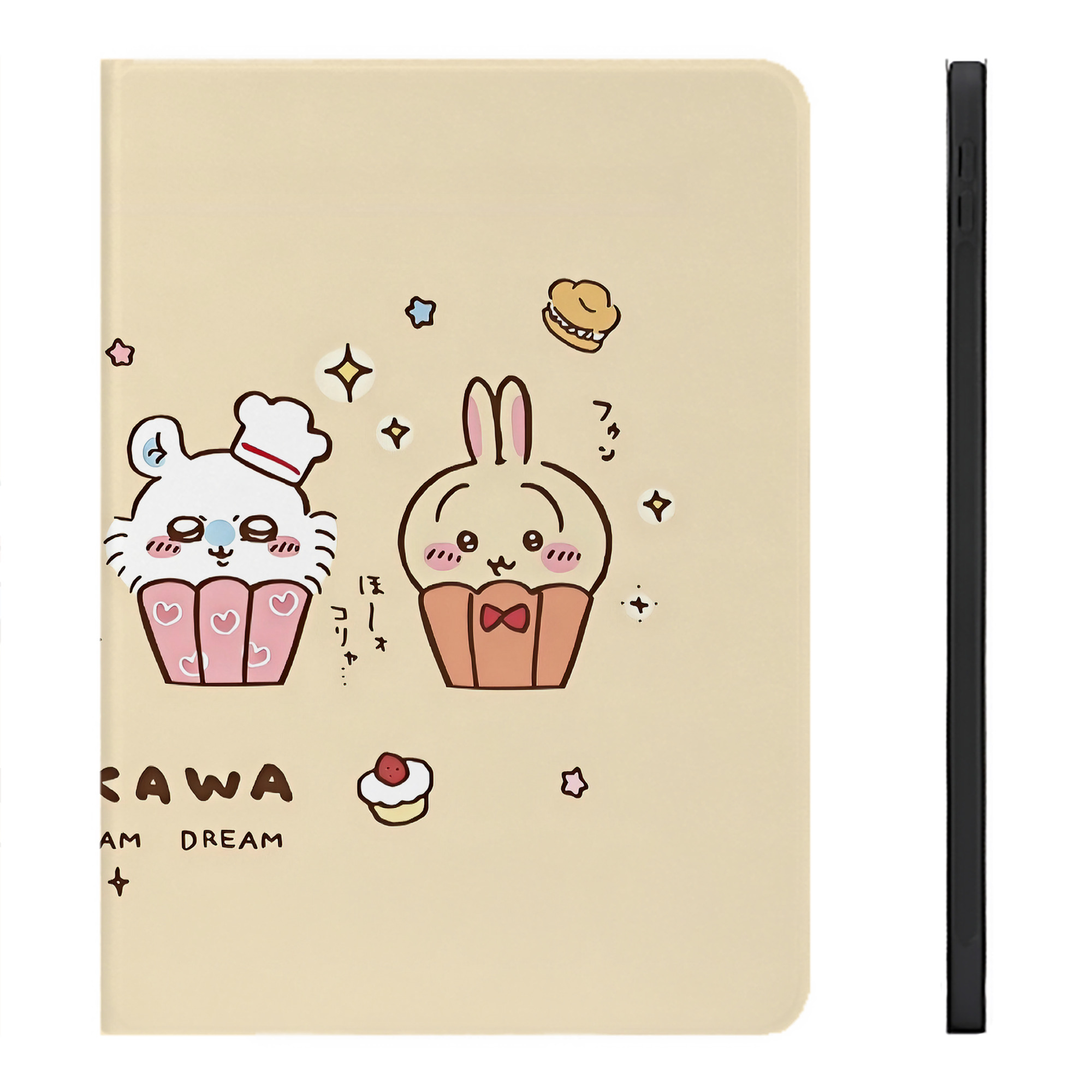 （画像用） ちいかわ Chii-kawa IPadケース ペンホルダー付き ブックスタイルデザイン